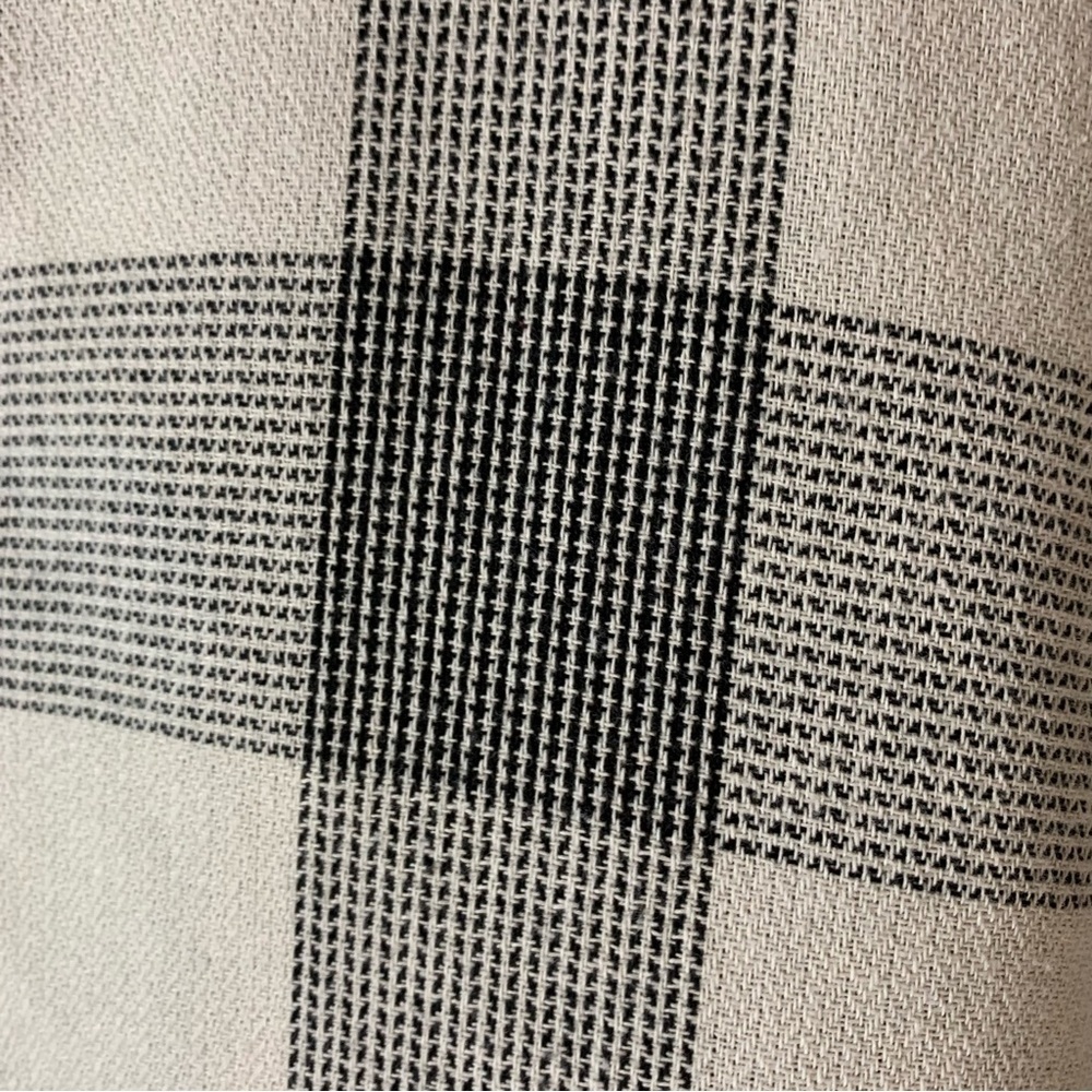 2/$35 Lane Bryant Plaid Bell Ruffle Sleeve Blouse Tunic - Picture 3 of 13